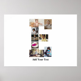 デザイン独自のレターEフォトコラージュ ポスター