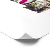 デザイン独自のレターEフォトコラージュ ポスター (角)