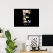 デザイン独自のレターEフォトコラージュ ポスター (ホームオフィス)