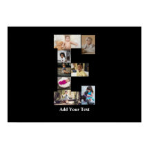 デザイン独自のレターEフォトコラージュ