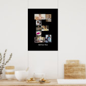 デザイン独自のレターEフォトコラージュ ポスター (キッチン)