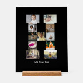 デザイン独自のレターHフォトコラージュ アクリルサイン (正面)