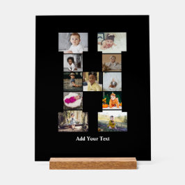 デザイン独自のレターHフォトコラージュ アクリルサイン