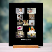 デザイン独自のレターHフォトコラージュ アクリルサイン (ニュートラル)