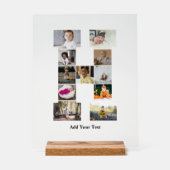 デザイン独自のレターHフォトコラージュ アクリルサイン (正面)