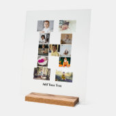 デザイン独自のレターHフォトコラージュ アクリルサイン (傾斜)