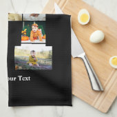 デザイン独自のレターHフォトコラージュ キッチンタオル (四つ折り)