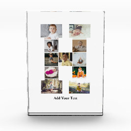 デザイン独自のレターHフォトコラージュ フォトブロック