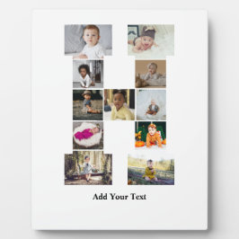 デザイン独自のレターHフォトコラージュ フォトプラーク