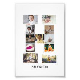 デザイン独自のレターHフォトコラージュ フォトプリント           