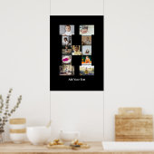 デザイン独自のレターHフォトコラージュ ポスター (キッチン)