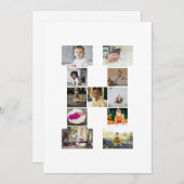 デザイン独自のレターHフォトコラージュ 案内状 (正面/裏面)