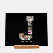 デザイン独自のレターJフォトコラージュ アクリルサイン (正面)