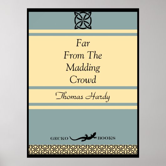 デザイン独自のレトロブックカバーウォールアート ポスター (正面)