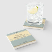 デザイン独自のレトロブックカバー ストーンコースター (横)