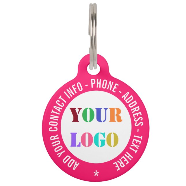 デザイン独自のロゴまたはフォト文字名ペット用名札 ペット　ネームタグ (裏面)