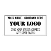 デザイン独自のロゴ名アドレスラバースタンプ ラバースタンプ (インプリント)