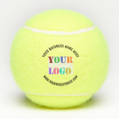 デザイン独自の会社ロゴと文字テニスボール テニスボール (裏面)