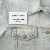 デザイン独自の会社ロゴ名タグテンプレート 名札 (インサイチュ)