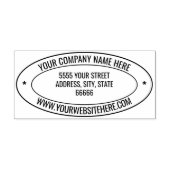 デザイン独自の住所オーバルゴムスタンプテンプレート ラバースタンプ (インプリント)