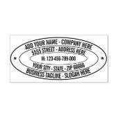 デザイン独自の住所オーバルゴム印 ラバースタンプ (インプリント)