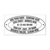 デザイン独自の住所モダン楕円スタンプテンプレート セルフインキングスタンプ (デザイン)