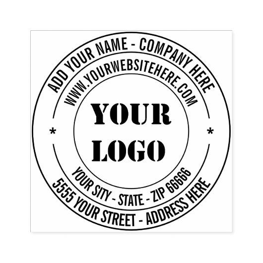 デザイン独自の住所ラバースタンプテンプレート ラバースタンプ (インプリント)