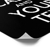 デザイン独自の保静かなテキスト ポスター (角)