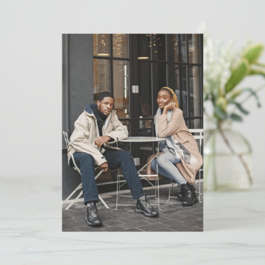 デザイン独自の写独身の真 サンキューカード (スタンド正面)