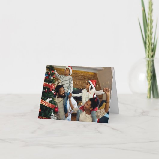 デザイン独自の写独身の真 サンキューカード (正面)