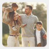 デザイン独自の写独身の真 スクエアシール (正面)