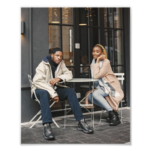 デザイン独自の写独身の真 フォトプリント            (正面)