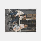 デザイン独自の写独身の真 フリースブランケット (正面(横))