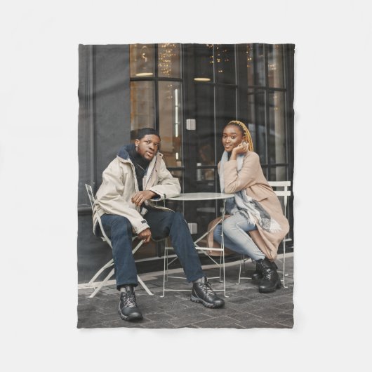 デザイン独自の写独身の真 フリースブランケット (正面)