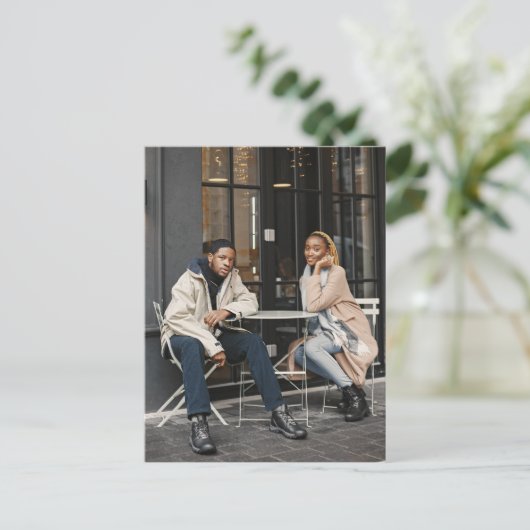 デザイン独自の写独身の真 ポストカード (スタンド正面)