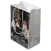 デザイン独自の写独身の真 ミディアムペーパーバッグ (裏面アングル)