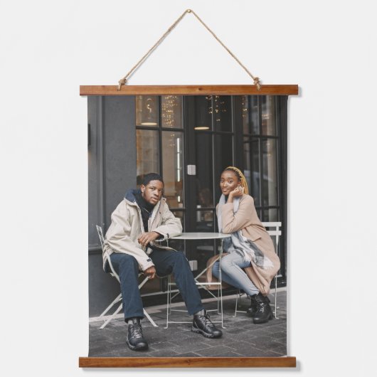 デザイン独自の写独身の真 吊り下げ型タペストリー (正面)