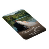 デザイン独自の写真ありがとうご結婚ざいます マグネット (右側)