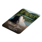 デザイン独自の写真ありがとうご結婚ざいます マグネット (左側)