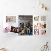 デザイン独自の写真と文字 パーソナライズされた 三つ折りクリスマスカード (内部)