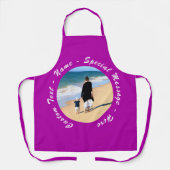 デザイン独自の写真エプロンとカスタム文字 エプロン (正面)