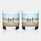 デザイン独自の写真カスタム文字パーソナライズされた ウイスキーグラス (正面)