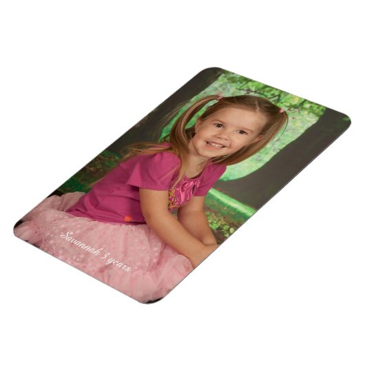 デザイン独自の写真パーソナライズされたマグネットテンプレート マグネット (左側)