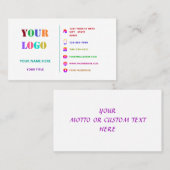 デザイン独自の名刺フォントと色 名刺 (正面/裏面)