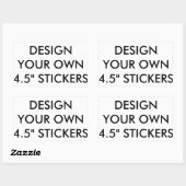 デザイン独自の大きな長方形ステッカー(4) 長方形シール (シート)