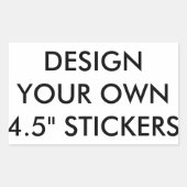 デザイン独自の大きな長方形ステッカー(4) 長方形シール (正面)