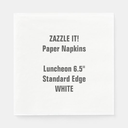 デザイン独自の大型ホワイトランチョンナプキンス スタンダードランチョンナプキン (正面)