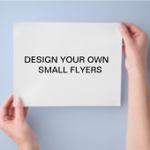 デザイン独自の小さなフライヤー チラシ (手)