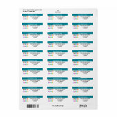 デザイン独自の差出人住所ラベルテンプレート ラベル (フルシート)