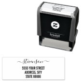 デザイン独自の差出人住所自己スタンプ セルフインキングスタンプ (インサイチュ)